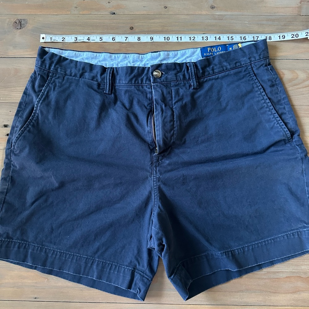 Ralph Lauren Men's Dark Blue Flat Front Shorts